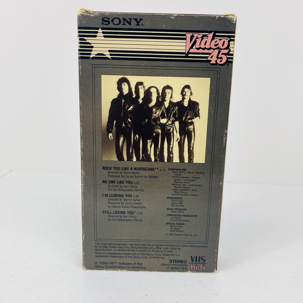 Scorpions First Sting VHS Sony Video 45 Heavy Metal Music Videos - Picture 2 of 6